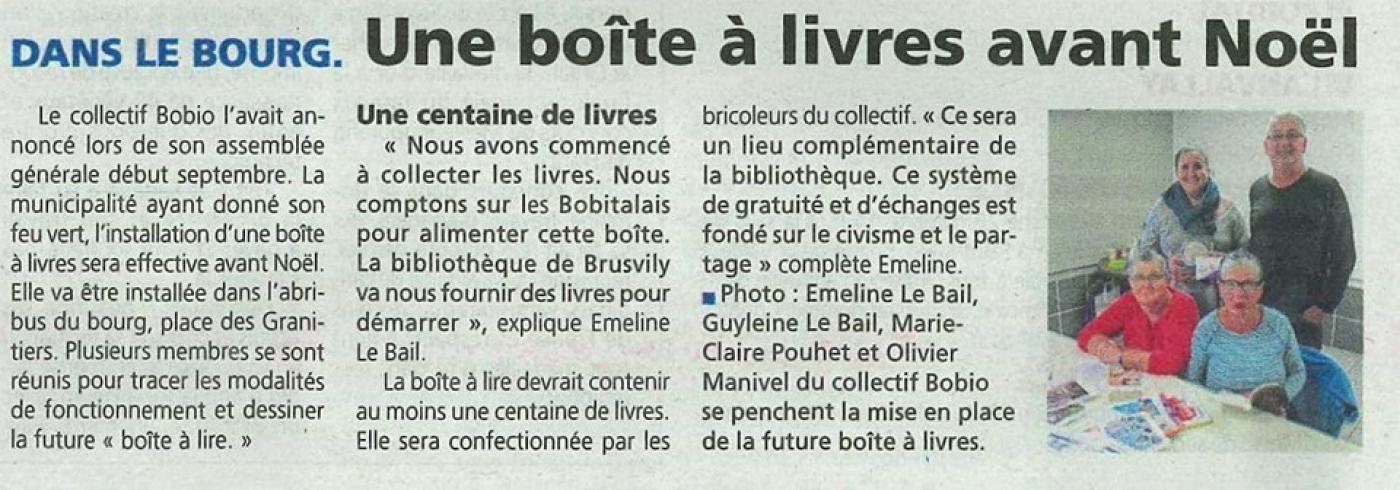 Une boite à livres avant Noël