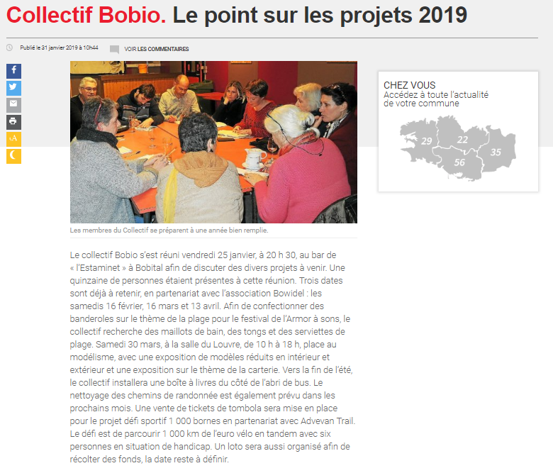 Le Télégramme Le point sur les projets 2019  31 janvier