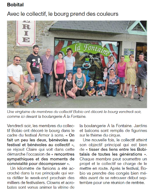 Ouest-France Avec le collectif, le bourg prend des couleurs 1er juillet