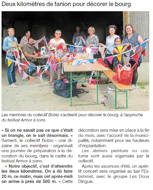 Ouest-France deux kilomètres de fanion pour décorer le bourg 7 juin