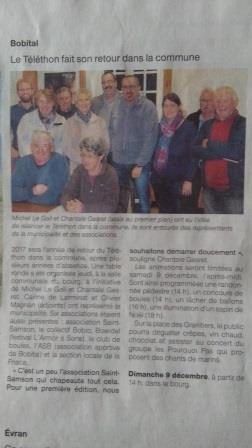 Téléthon 26 novembre 2017