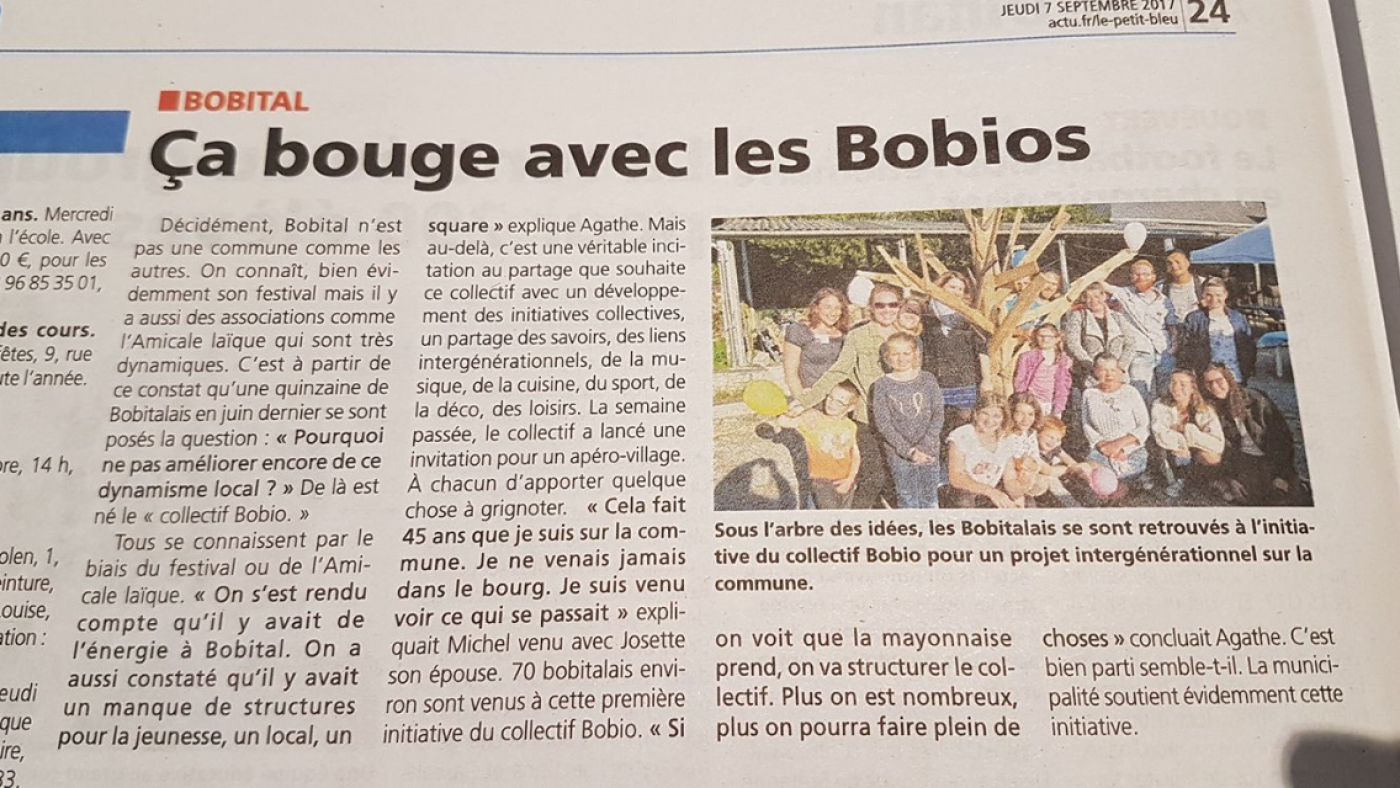 Début du collectif Petit Bleu 7 septembre 2017