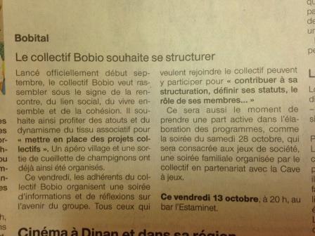 Ouest France 13 octobre 2017