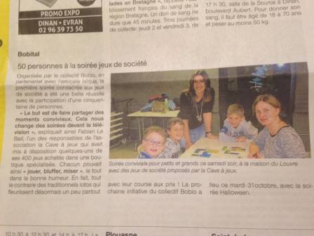 Soirée Jeux Ouest France 28 octobre 2017